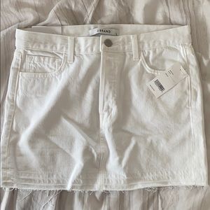 JBRAND Brand New White Denim Mini Skirt